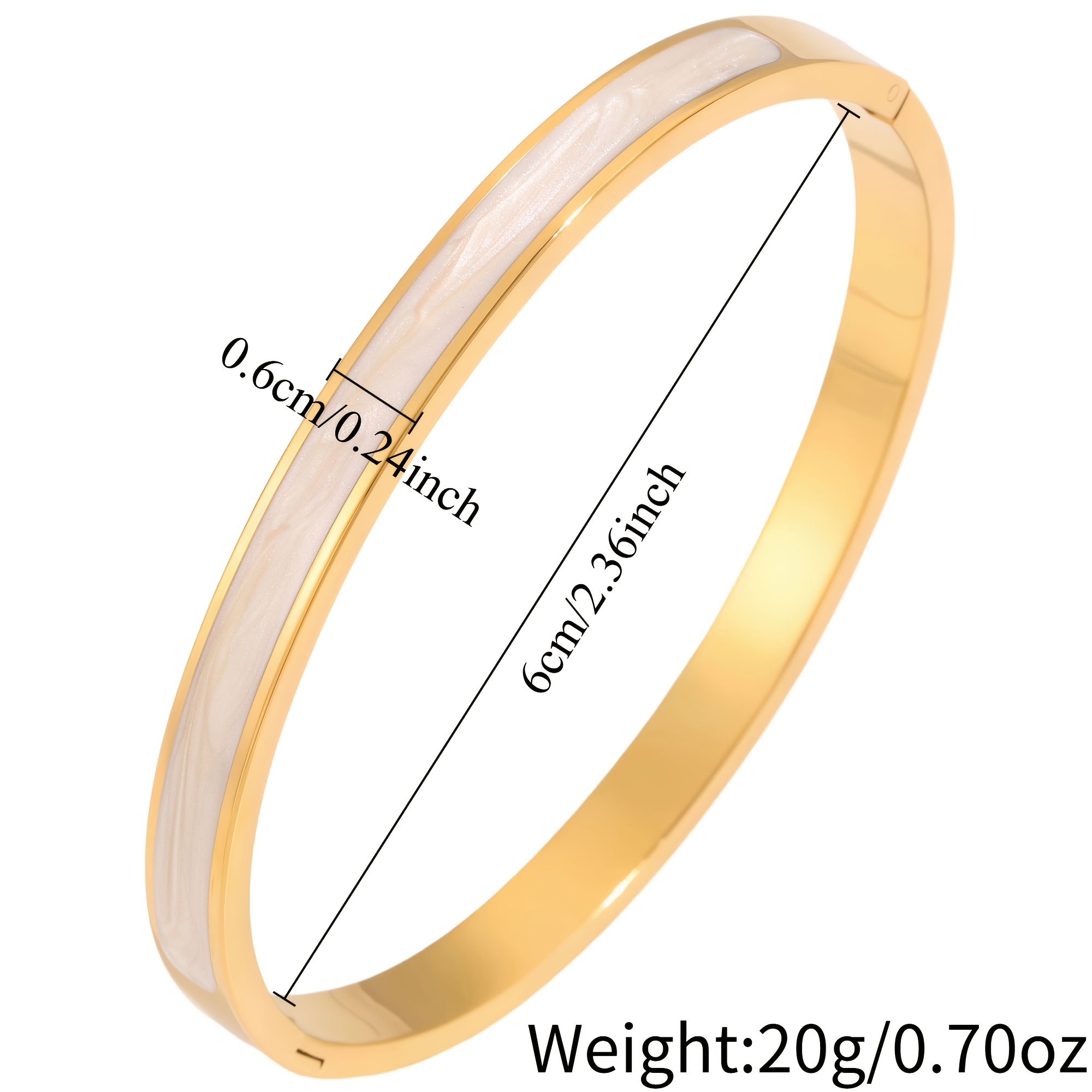 2pc Women's Iridescent Inlay Bangle & Roman Numeral Ring Set